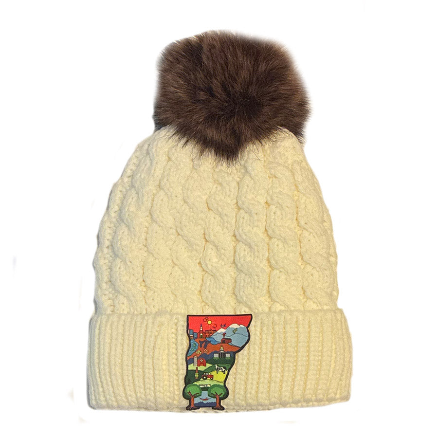 Vermont Luxury Fleece Line Pom Pom Beanie